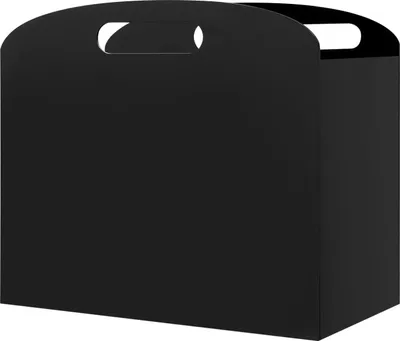 Image de Porte-revues en acrylique - Porte-documents - Avec poignées - Porte-magazines - Boîte de rangement pour dossiers - Noir