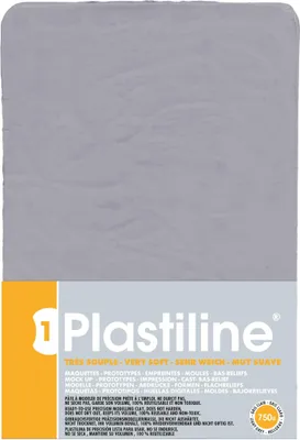 Produktbild von Plastiline Plastiline, Block 750g, Härtegrad 1 (sehr weich) - Hellgrau 7640T