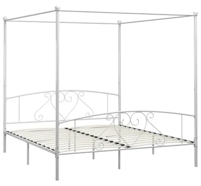 Produktbild von vidaXL Himmelbett-Gestell Weiß Metall 200 x 200 cm