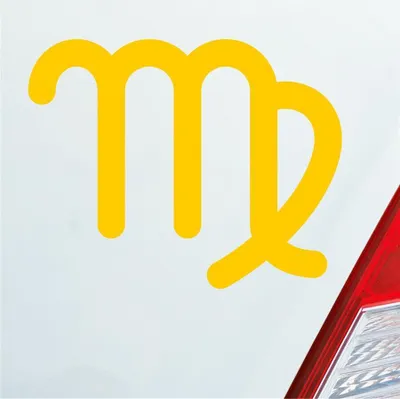 Produktbild von Auto Aufkleber Virgo Jungfrau Sternzeichen Sterne Horoskop 12x10 cm Gelb Sticker Heckscheibenaufkleber