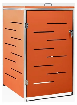 Produktbild von Mülltonnenabdeckung für den Außenbereich, Aufbewahrung für Mülleimer, 69 x 77,5 x 112,5 cm aus Edelstahl