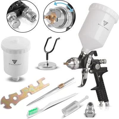 Produktbild von STAHLWERK HVLP Lackierpistole SG-600 ST mit 1,4 mm Düse und 600 ml Fließbecher