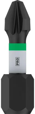 Obrázek produktu pro PRO Pozidriv rázový bit, PZ2, 25 mm, 2 ks.