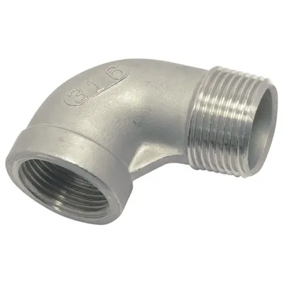 Produktbild von Rohrbogen, 90° mit Innen-/Außengewinde, 1/2", Edelstahl A4
