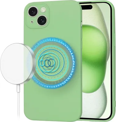 Zdjęcie produktu dla Techsuit SoftFlex MagSafe etui na iPhone 15 Plus – miętowozielone