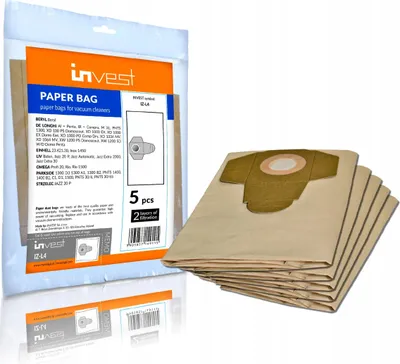 Produktbild von 5 Staubsaugerbeutel kompatibel mit PARKSIDE PNTS 1300 D3 Papiertüten