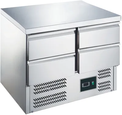 Immagine prodotto di Tavolo da lavoro refrigerato Saro modello ES901 con piano in acciaio inox 0/4
