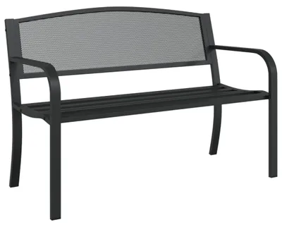 Obrázok produktu pre vidaXL Záhradná lavica 119 cm čierna oceľ