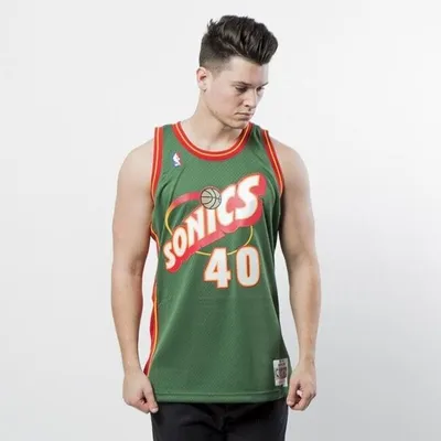 Immagine prodotto di Maglia da basket Mitchell & Ness Seattle SuperSonics #40 Shawn Kemp verde Swingman Jersey - M