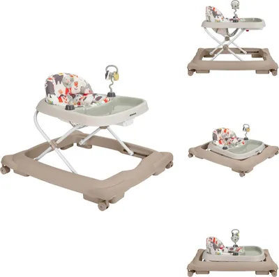 Produktbild von Kikka boo Lauflernhilfe Paleo, faltbar, höhenverstellbar, Stopper, Räder drehbar beige