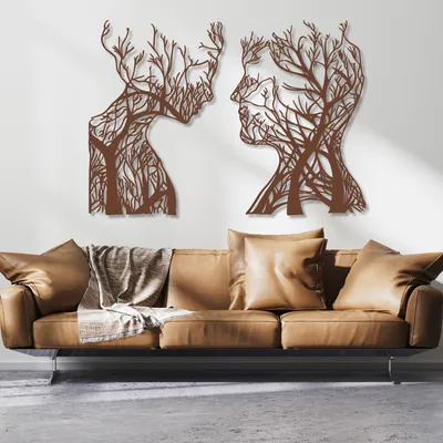 Produktbild von Wandbild aus Holz, 3D Wanddeko ohne Geruchsbelästigung, Moderne Holzkunst für Wohnzimmer, Schlafzimmer, Büro & Küche