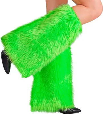 Produktbild von Beinstulpen Plüsch Neon Grün