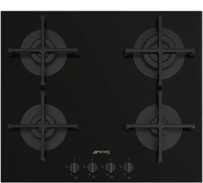 Immagine prodotto di Smeg Universal PV264B Piano Cottura Da Incasso 60 cm Gas 4 Fornelli Nero