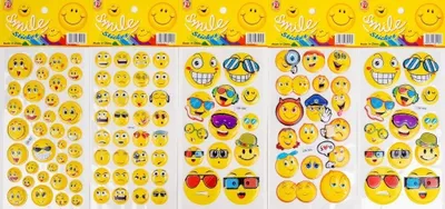 Produktbild von Smile-Aufkleber, gewölbt, 5 Stück – Fandy