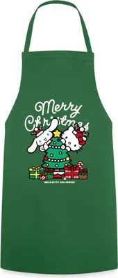 Produktbild von Spreadshirt Hello Kitty Und Cinnamoroll Weihnachten Kochschürze, One size, Grün