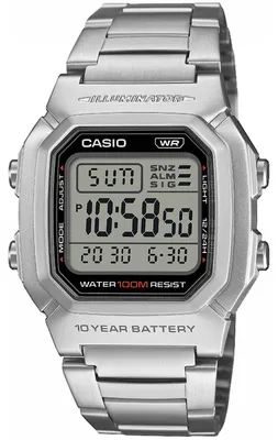 Produktbild von Casio Collection W-800HD-1AVEF Digitaluhr für Herren mit Edelstahl-Armband, wasserdicht bis 100m