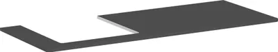 Produktbild von hansgrohe Xelu Q Konsole mit Ausschnitt links, 1360x550, für Aufsatzwaschtisch, geschliffen, 54097910