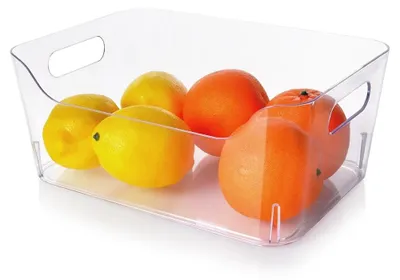 Imagen del producto de Organizador para nevera - Caja de almacenamiento para refrigerador - Plástico - 27 x 19 x 11,5 cm