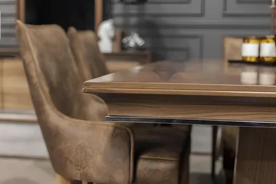 Produktbild von Luxus Esszimmer Garnitur Esstisch mit Stühlen Anrichte Tisch 7tlg. Essgruppe