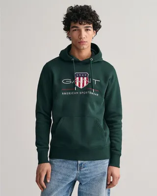 Produktbild von Gant Archive Shield Regular Fit Kapuzenpullover Grün M Mann Grün M