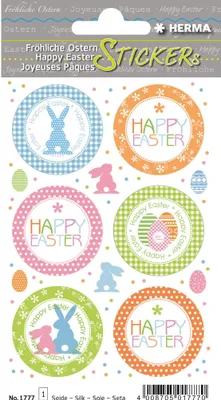 Produktbild von HERMA 1777, Seide, Mehrfarbig, Permanent, Junge/Mädchen, Ostern, 12 Stück(e)