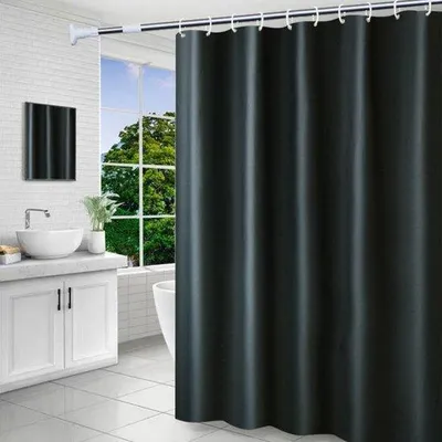 Obrázek produktu pro Sprchový závěs 180 x 200 cm – rychleschnoucí sprchový závěs s háčky – voděodolný a odolný proti plísním – s 12 háčky – do sprchy a koupelny