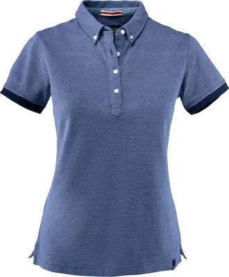 Produktbild von Polohemd Larkford Lady Piqué mit Button-Down-Kragen, Oxford-Nackenband und kontrastfarbenen Ärmelbündchen, 250 g/m²