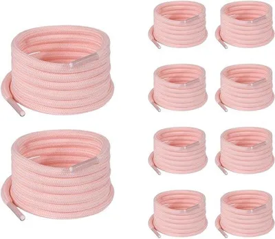 Image de Rouge - 5 paires de lacets ronds - lacets de chaussures - Ø 4 mm - 120 cm - pour bottes/chaussures de montagne/chaussures de randonnée