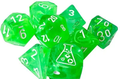 Zdjęcie produktu dla Chessex 7-Würfelset Nebula Gelatinous/White