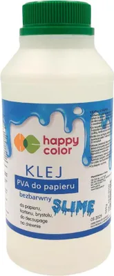 Zdjęcie produktu dla Klej w płynie PVA do papieru bezbarwny 500g Happy Color