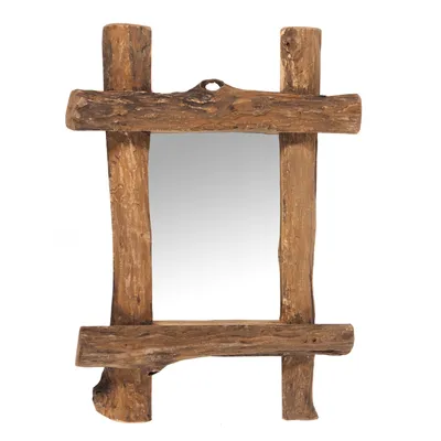 Produktbild von WANDSPIEGEL "VINTAGE TEAK" | Treibholz, 60x45 cm (HxB) | Spiegel