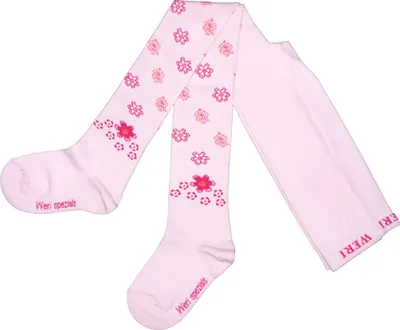 Produktbild von Kinderstrumpfhosen für Mädchen aus Baumwolle Phantasie Rosa Größe 110-116