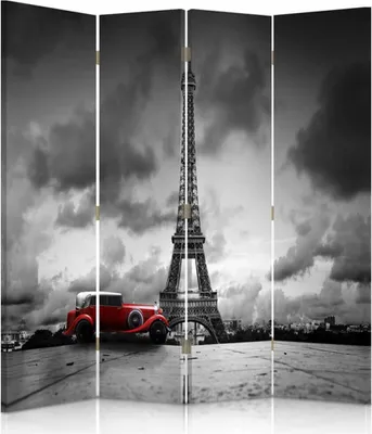 Produktbild von Legendarte - Paravent - Raumteiler Eiffel Tower cm. 145x180 (4 Paneele)