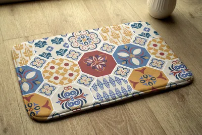 Obrázok produktu pre Kúpeľňová Rohožka Protišmyková - Kúpeľňová Predložka Absorpčná - 75x45 - Azulejo