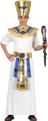 Produktbild von Pharao Kostüm Königsgewand Ägypten Antike Kulturelle Insignien Fasching Herren, Größe: 14 - 16 Jahre Farbe: Weiß