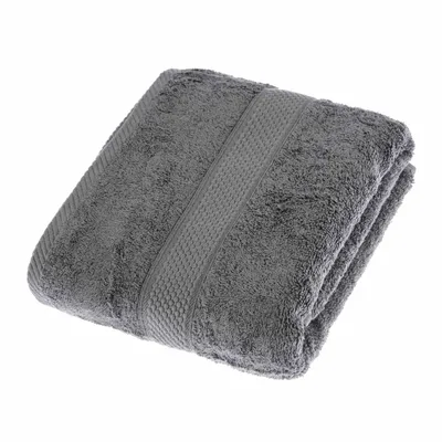 Immagine prodotto di HOMESCAPES Asciugamano in spugna 100% cotone 70x130 cm – grigio