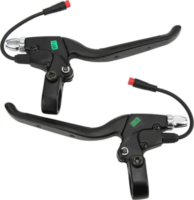 Obrázok produktu pre 1Pair Elektrický skúter brzdová páka ľavá pravá rukoväť s 2pinovou vodotesnou zástrčkou pre 2 kolesá