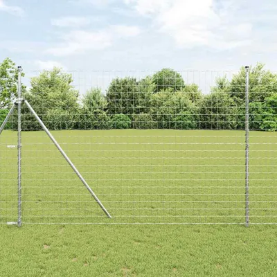 Produktbild von Bodenmontierter Euro-Zaun 10 x 1,5 m Verzinkter Stahl Silber
