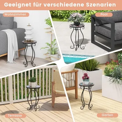 Produktbild von Runder Mosaik-Beistelltisch - 30x50 cm, Indoor/Outdoor