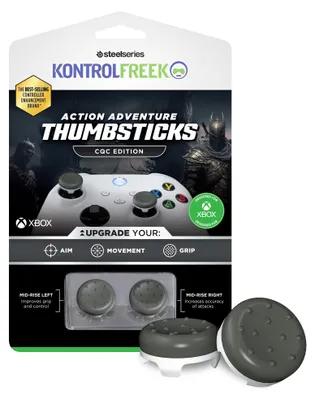 Produktbild von KontrolFreek CQC Classic für Xbox One und Xbox Series X Controller, leistungsstarke Thumbsticks, 2 mittelhohe konkav, Grau/Weiß