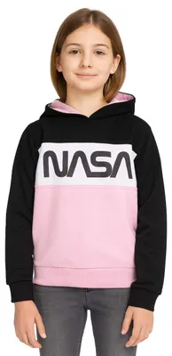 Produktbild von NASA Hoodie für Mädchen - Kinder Kapuzenpullover Pullover mit Kapuze Sweatshirt Schwarz/Rosa 134-140