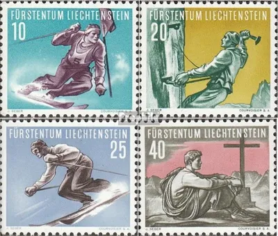 Produktbild von Briefmarken Liechtenstein 1955 Mi 334-337 (kompl.Ausg.) gestempelt Sport