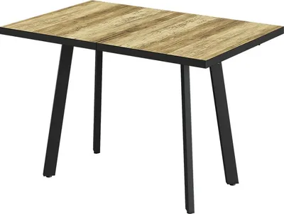 Produktbild von Esstisch Vicco Tisko Eiche rustikal/Schwarz 160 x 80 cm mit erweitbarer Tischplatte, Model 57491
