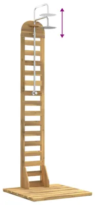 Immagine prodotto di Doccia esterna, 225 cm. Realizzata in legno di acacia e acciaio inossidabile