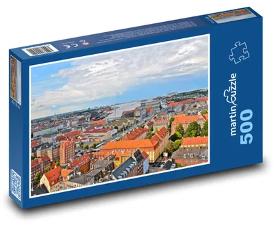 Produktbild von Puzzle 500 Panorama von Kopenhagen - Dänemark - martinpuzzle