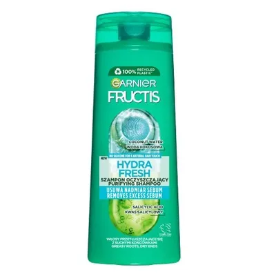 Zdjęcie produktu dla Garnier Fructis Hydra Fresh szampon oczyszczający do włosów przetłuszczających się z suchymi końcówkami 400 ml