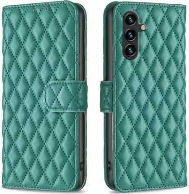 Produktbild von Samsung Galaxy A36 Hülle - BINFEN Rhombus Klapphülle - Grün