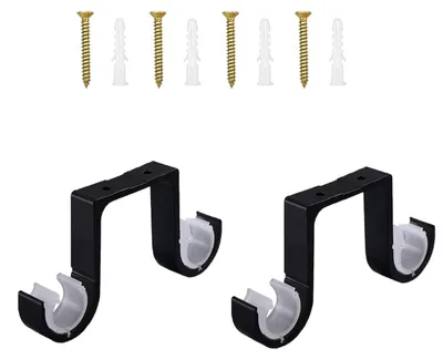 Produktbild von Solidchoice – Metallische Halterung für Vorhangstangen, Set mit 2 Stück