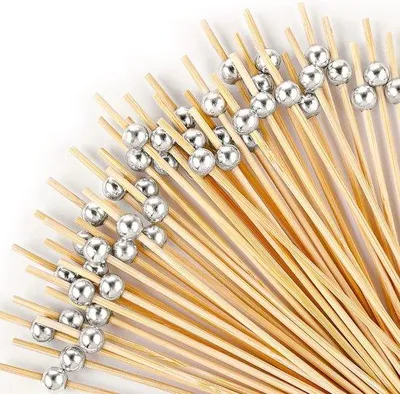 Produktbild von Bambuscocktailstäbchen - dekorative Stifte - 100 Stück - 12 cm