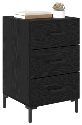 Immagine prodotto di vidaXL Comodino look rovere nero 40 x 40 x 66 cm materiale a base di legno